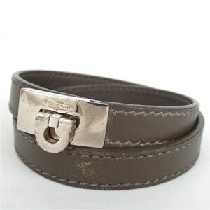 Salvatore Ferragamo Gray Leather Belt Bag